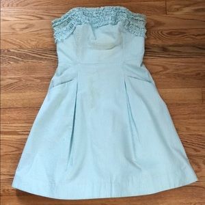 Lilly Pulitzer Sear-sucker strapless dress